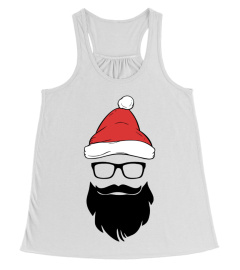 Beard Christmas hat funny t shirt