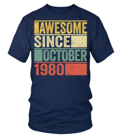 VINTAGE AWESOME October 1980, 39TH YEARS OLD, 39TH BIRTHDAY T-SHIRT, BIRTHDAY GIFT FOR YOUR MOM, YOUR DAD