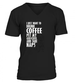 I Just Want To Drink Coffee Pet Golden Retriever Nap T shirt