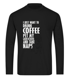 I Just Want To Drink Coffee Pet Golden Retriever Nap T shirt