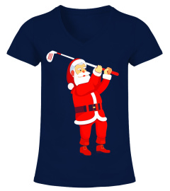 Funny Santa Claus Golf Christmas T-Shirt