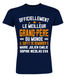 OFFICIELLEMENT LE MEILLEUR GRAND-PÈRE DU MONDE TSHIRT PERSONNALISÉ