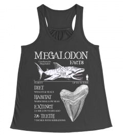 Megalodon T Shirt Meg Facts Funny Shark Lover T-Shirt Gift