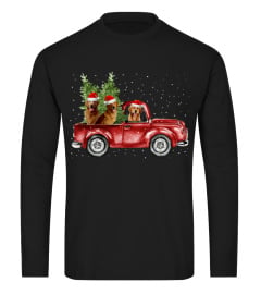 Golden Retriever Christmas Car