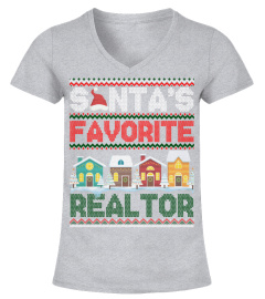 Funny Santa's Favorite Realtor Christmas Gift Ugly Sweater Sweatshirt