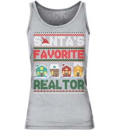 Funny Santa's Favorite Realtor Christmas Gift Ugly Sweater Sweatshirt