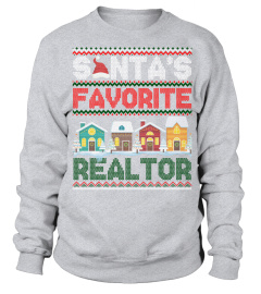 Funny Santa's Favorite Realtor Christmas Gift Ugly Sweater Sweatshirt