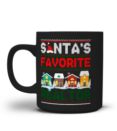 Funny Santa's Favorite Realtor Christmas Gift Ugly Sweater Sweatshirt