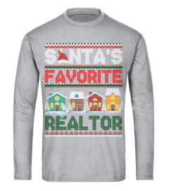 Funny Santa's Favorite Realtor Christmas Gift Ugly Sweater Sweatshirt