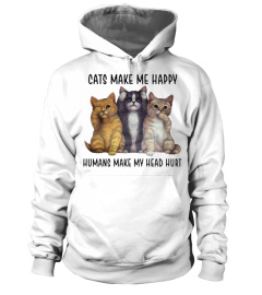 Cats Make Me Happy -Cat Christmas Tee Shirts