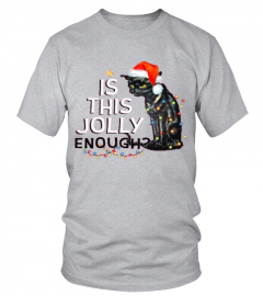 Cat T shirt  - Cat Is This Jolly Enough Christmas Long Sleeve TShirt
