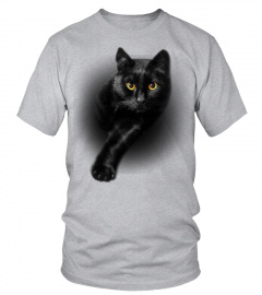 Cat T shirt  - Black Cat Yellow Eyes Sweatshirt Cats Tee Shirt Gifts