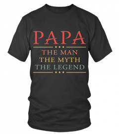 Fathers Day Shirts - Mens Papa Man Myth legend Shirt For Mens Dad Father Long Sleeve TShirt