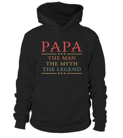 Fathers Day Shirts - Mens Papa Man Myth legend Shirt For Mens Dad Father Long Sleeve TShirt