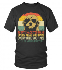 Dog Tshirt - Ill Be Watching You Funny Doodle Dog Lovers Vinatge Long Sleeve TShirt