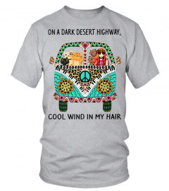 Dog Tshirt - In Hair On Dark Highway A Desert Cat Cool Wind Hippie Dog Premium TShirt