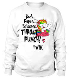 Unicorn rock paper scissors throat punch I win ballet T-Shirt