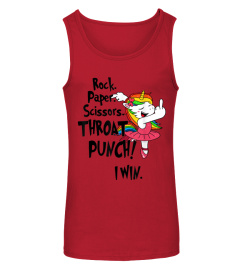 Unicorn rock paper scissors throat punch I win ballet T-Shirt