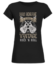 Classic Vintage Rock T Shirt Rock N Roll Guitar Distressed
