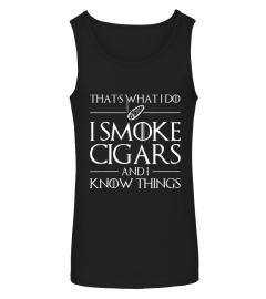 Mens I Smoke Cigars And I Know Things Shirt funny Gift T-Shirt