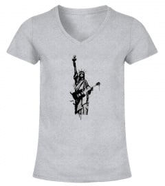 Liberty Rocks - Statue Of Liberty Holding Guitar Shirt  