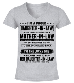 I m A Proud Daughter In Law Of A Freaking Awesome Mother In Law - Gift For Daughter black
