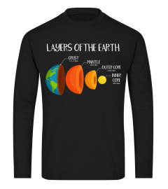 Earth's crust layers of the earth geology science nerd gift sweatshirt