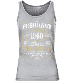 Vintage February 1960 Men Womens Classic 60Th Birthday Gift T-Shirt