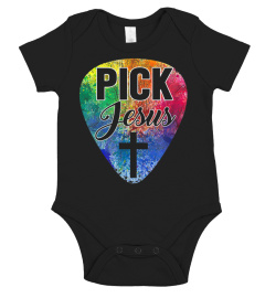 Pick Jesus Shirt Funny Christian Music Guitar Pick T-Shirt