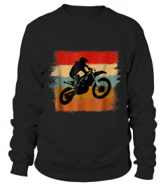 Motocross Vintage Dirt Bike Retro Stripes Enduro T-Shirt