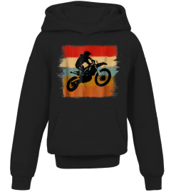 Motocross Vintage Dirt Bike Retro Stripes Enduro T-Shirt