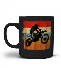 Motocross Vintage Dirt Bike Retro Stripes Enduro T-Shirt