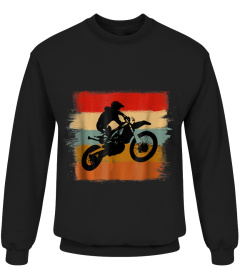 Motocross Vintage Dirt Bike Retro Stripes Enduro T-Shirt