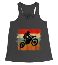 Motocross Vintage Dirt Bike Retro Stripes Enduro T-Shirt