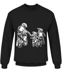 Dad And Sons Dirt Bike Racing Stunt Bike Motor Racing T-Shirt