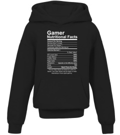 Gamer Nutritional Facts Cool Gamer Video Game Funny T-Shirt