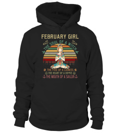February birthday woman yoga sunset vintage retro breath mediation