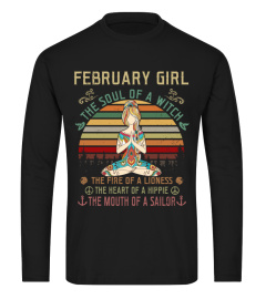 February birthday woman yoga sunset vintage retro breath mediation