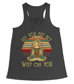 eff you see key why oh you woman sunset vintage retro breath mediation