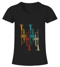 Retro Trumpet T-Shirt Jazz Music Trumpeter Gifts