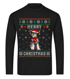 Schnauzer Reindeer Ugly Christmas Dog Gift T-Shirt