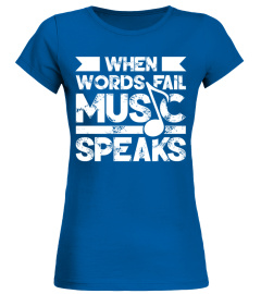 When Words Fail Music Speaks Funny Musician Music Lover Gift Pullover Hoodie