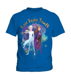 Disney Frozen 2 Anna & Elsa Live Your Truth Portrait T-Shirt