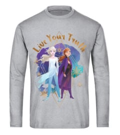 Disney Frozen 2 Anna & Elsa Live Your Truth Portrait T-Shirt