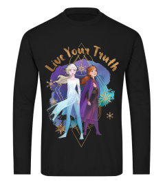 Disney Frozen 2 Anna & Elsa Live Your Truth Portrait T-Shirt