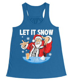 Let It Snow Cocaine Santa Adult Humor Funny Gag Gift T-Shirt