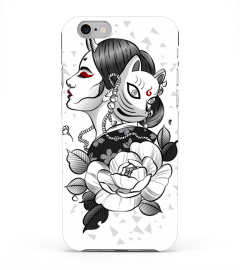 JAPANESE GIRL MASK RED FOX - CASE IPHONE 6
