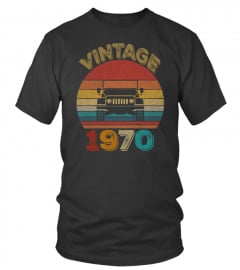 Vintage 1970 Jeeps 50th Birthday Retro Sunset Dad Mom Gift Sweatshirt