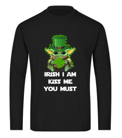 Baby Yoda St. Patrick's Day Irish I am kiss me you must