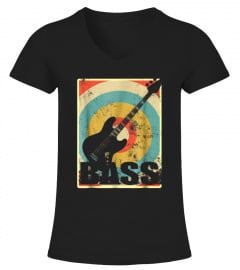 Vintage Electric Bass Guitar T-Shirt Guitar Gift for Men 